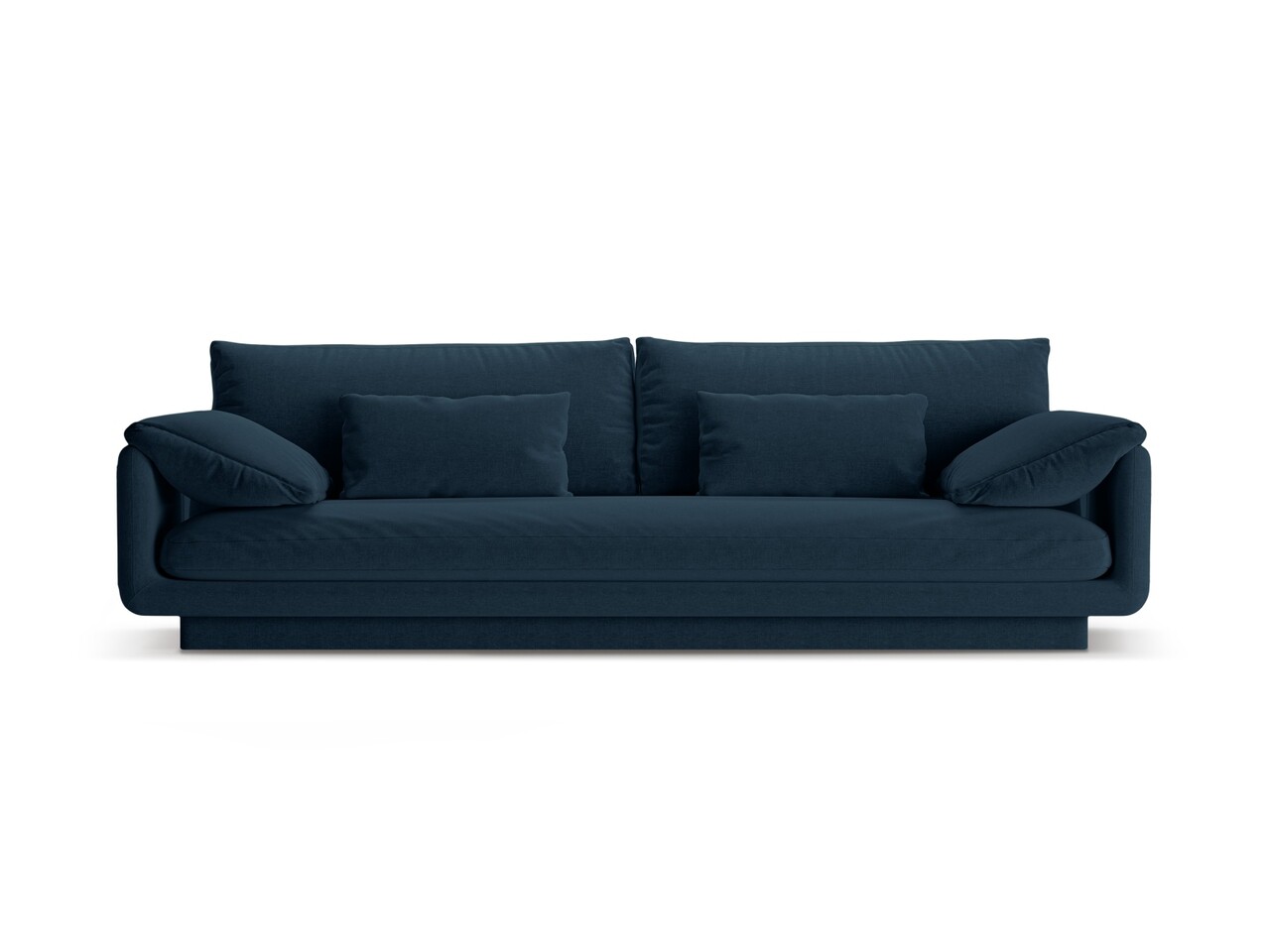 Canapea 4 locuri, Torino-211, Micadoni Home, 250x103x83 cm, tesatura structurata chenille, albastru navy - imagine 6
